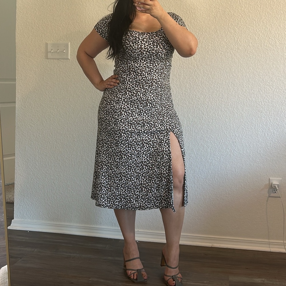 Jessica Simpson Sheath Midi Dress with Slit